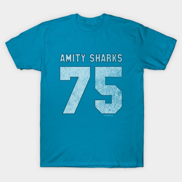 Amity Sharks 75 (faded) T-Shirt by GloopTrekker